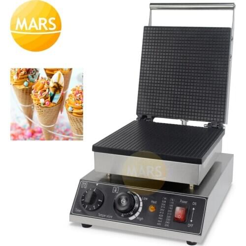 Commercial Stroopwafel Waffle Cone Maker Syrup Waffle Custom Plate Cone Baker Machine, Electric Non Stick Ice Cream Cone Maker