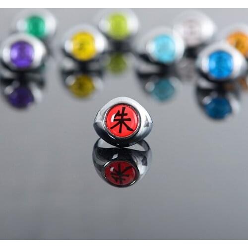 Anime Cosplay Ring Set Akatsuki Itachi Ring For Women Men Metal Finger Jewelry Accessories Cool Best Friend Child Gift