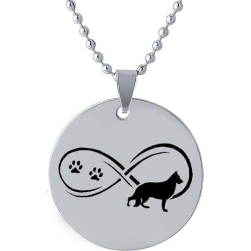 Fashion Bag Pendant Stainless Steel Pet Keychain Personality Creative Mens and Womens Necklace Army Brand Dog Tag Pendant