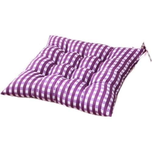 W3JA Square Plaid Seat Cushion with Non-Slip Ties Thick Chair Pad Home Floor Pillow