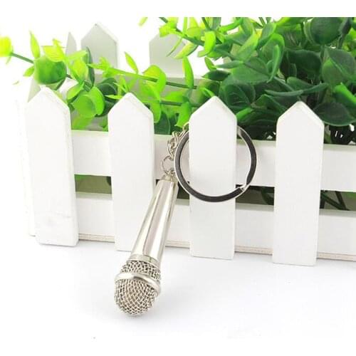 Microphone Singer Rapper Music Lover Rock N Roll BFF Best Friends Bag Charm Pendant Keychain Music Jewelry Gifts High Quality