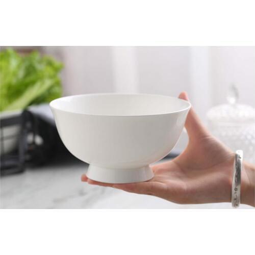 4.5 inch, plain white bone china soup bowls, chinese style, ceramic rice bowls, crystal clear dinnerware set, microwave safe