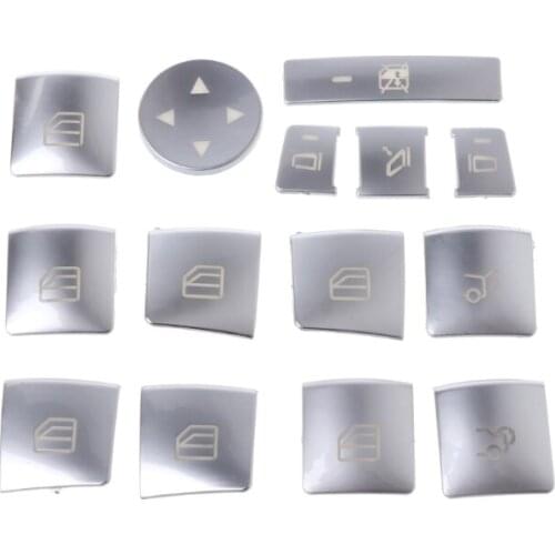 Car Window Glass Lift Button Sticker for mercedes benz A B C E GLA CLA GLK GL ML GLE Class E7CA