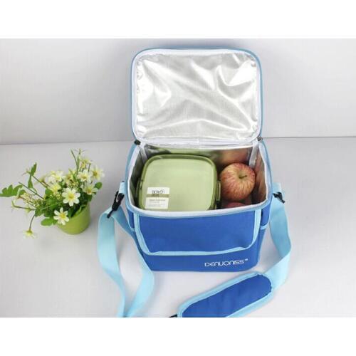 Outdoor Oxford nylon Storage Container AluminumThermal Lunch Bags Adults Food Lunch heat preservation High-capacity Picnic Bag