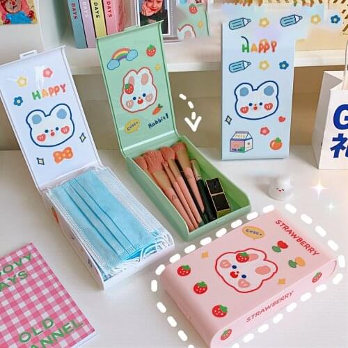 Mouth Mask Organizer Storage Box Creative Portable Disposable Clasp Mask Organizer Box Go Out Dustproof Storage Mask Holder