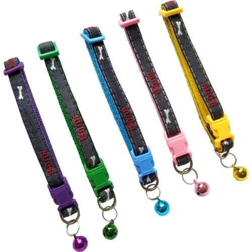 Dog Collar Bell Fashion Adjustable Cat Kitten Collar Pet Dogs Cat Dog Collar Charms For Small Medium Dogs Cats Pet Products