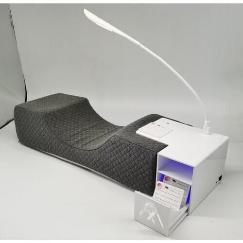 Eyelash Extension Pillow Memory Foam and Shelf Integrated Grafting Eyelash Extension Pillow Makeup Tools With USB Lash Light