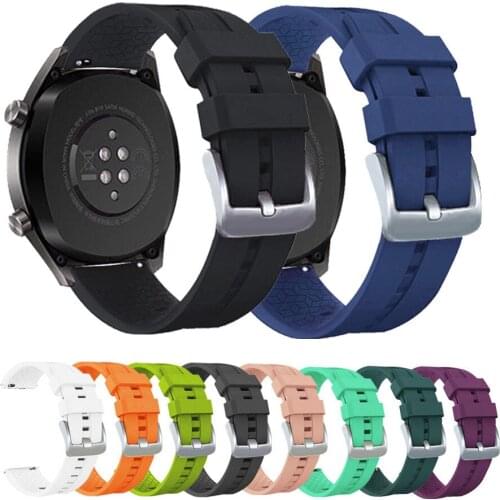 22mm Silicone Watch Band for Huawei Watch GT 2 46mm Soft Sport Strap Bracelet Watchband for Samsung Galaxy Watch 46mm Gear S3 22