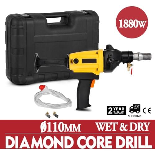 2180W 160mm Handheld Diamond Core Drilling Machine Diamond Core Variable Speed Wet Dry Drill Rig With Outside Box