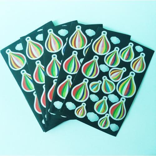 Self Adhesive Cloud Hot Air Balloon Stickers Scrapbooking Paper Album Decor Sticker Children Kids Toy 20pcs
