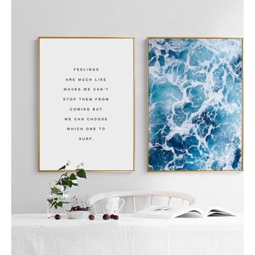 Nordic Canvas Poster Sea Posters And Prints Wall Art Canvas Painting Scandinavian Wall Pictures For Living Room Plakat Unframed