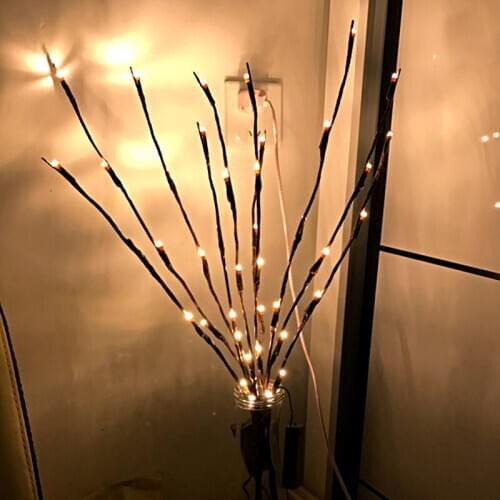Lighted Twig Branches 20 LED Lights Artificial Tree Plants Branches Lights for Home Holiday Christmas Decoration Decor
