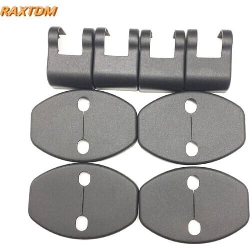 8Pcs/set Car Door Lock Decoration Cover Car Covers Door Stopper Protection Cover For Skoda Octavia A7 Fabia Rapid Superb Yeti