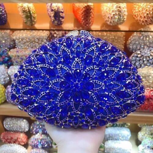 Lady champagne/Royal blue/black/gold bag for women girls wedding clutches handbag clutch small purse crossbody messenger bag