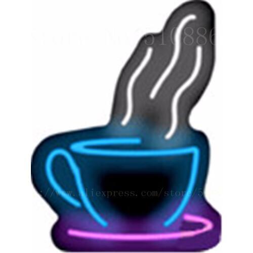 17*14" Contoured Coffee Cup NEON SIGN REAL GLASS BEER BAR PUB LIGHT SIGNS store display Restaurant Shop Advertising Lights