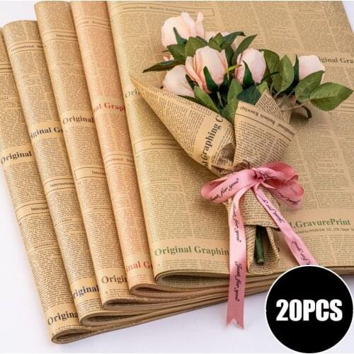 20pcs 70*50cm Wrapping Paper Kraft Paper Craft Paper Floral Wrapping Paper Gift Packing Paper Home Decoration Party Supply