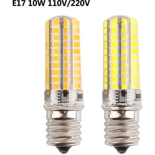 High power 360 degree 110V 80pcs led smd2835 E17 led bulb lamp 220v led E17 10w Dimmable silicone body Replace Halogen Lamp 5pcs