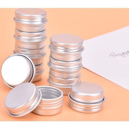 10PCS 5g Aluminum Tin Jar For Cream Balm Nail Candle Cosmetic Container Refillable Bottles Tea Cans Mini Metal Box