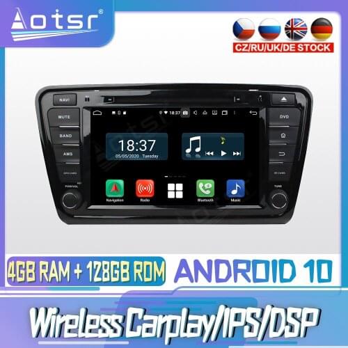 Android 10 PX6 128G For SKODA Octavia 2014 2015 2016 DVD GPS Navigation Auto Radio Stereo Video Multimedia Player HeadUnit 2din