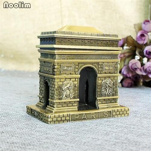 NOOLIM Arc De Triumph in Paris Decor Metal Crafts World Landmark Building Architecture Model Art Home Souvenir Gift