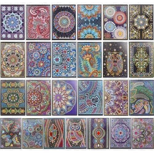 5D DIY Diamond Painting A5 Notebook Diary Book Sketchbook Special Shaped Mandala Diamond Painting Rhinestone Book