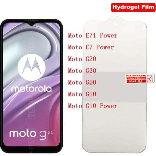 For MOTOROLA Moto e7 E7i Power Hydrogel Film Full Glue HD Screen Protector For MOTO G10 G20 G50 G30