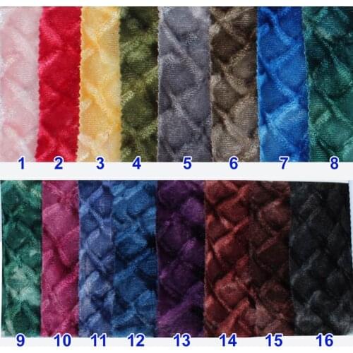 Tie-Dyed Stretch Velvet Fabric Rhombic Embossed Velvet 160x50cm - Sold By The Half Meter