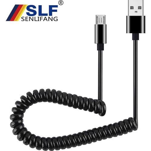 Flexible Elastic Stretch Micro 2A Fast Charge USB Data Cable for Samsung Xiaomi Tablet Android USB Cord Microusb Charger Cable