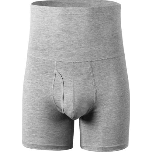 Cotton Warm Thermal Underwear Men Winter High Waist Boxer Shorts Man Anti-roll Edge Wear Leg Mens Underpants Long Large Size