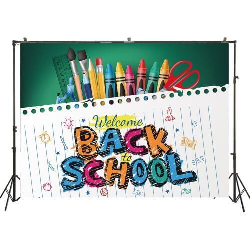 HUAYI Photography Backdrop Birthday Child Photo Background Graduation Back to School Party Decor Photo Booth Backdrop W-2237