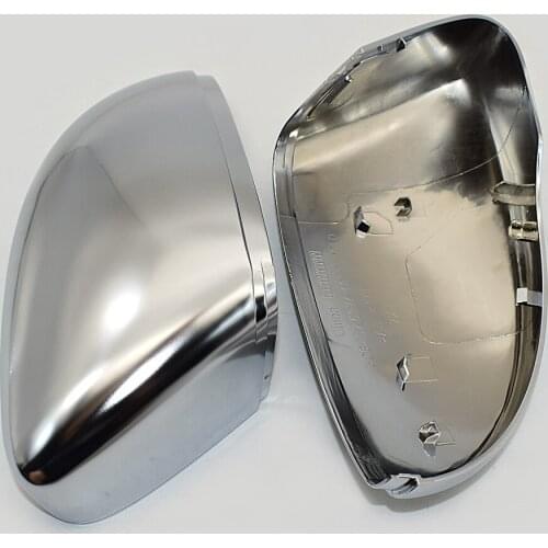 For VW Passat B7 CC Jetta MK6 Beetle Matt Chrome Mirror Cover Rearview Side Mirror Cap Housing