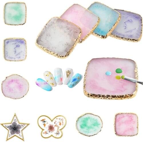 Misscheering 1Pcs Resin Palette for Nails Art Decoration Fashion Multi-Shape Nail Display Accessories Tools