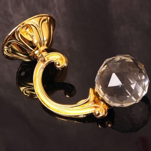Fashion crystal window screen metal hook European style wall hook creative wall hanging curtain hook accessory hook