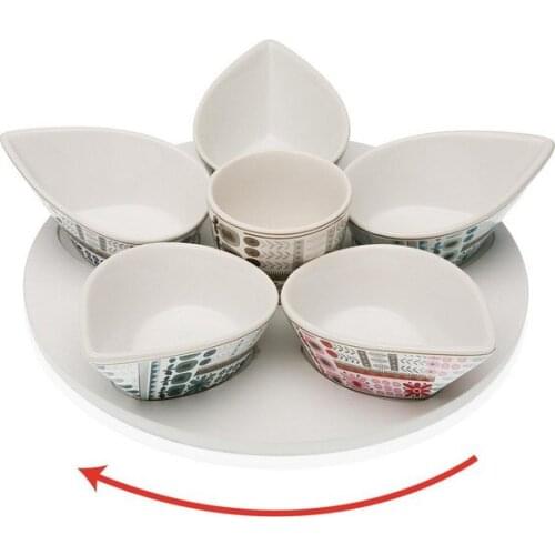 Appetizer Set Ayanda (6 uds) Porcelain MDF Wood