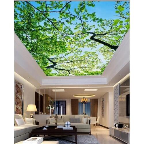 3d mural wallpaper Blue sky living room bedroom ceiling 3d room wallpaper landscape ceilings