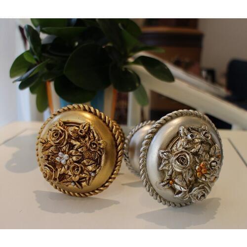 One pair curtain wall hook Europe Flora curtain decoration hanging ball hook buckle curtain accessories Holdbacks M586