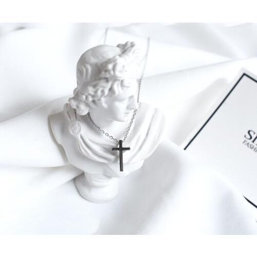 High Quality 925 Sterling Silver Classic Cross Charms Necklaces For Women Statement Pendant Necklace Fine Jewelry Party Gifts