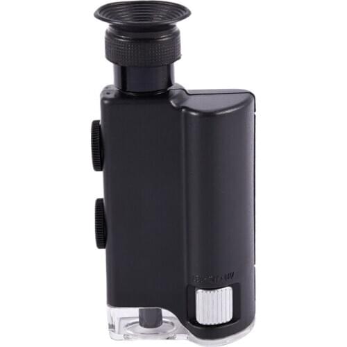 Portable 200X~240X Zoom Microscope Pocket Handheld Led Lamp Light Loupe Zoom Magnifier Microscope