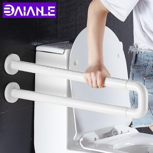 BAIANLE Toilet Safety Rail Elderly Disabled Handrail Stainless Steel Handrail Wall Mounted Bathroom Support Rails Grab Bar