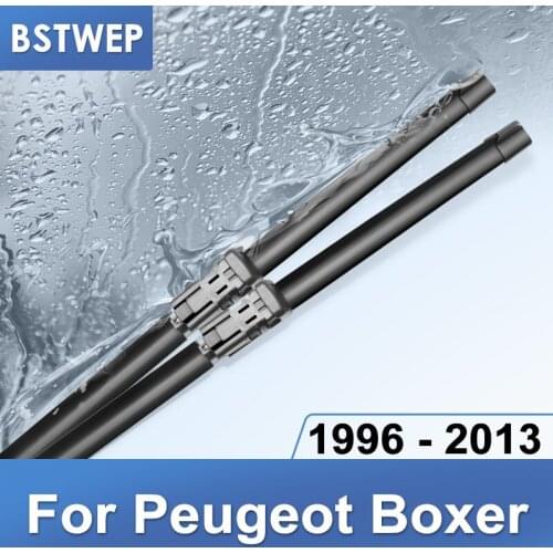 BSTWEP Wiper Blades for Peugeot Boxer Fit Hook Arms / Push Button Arms Model Year from 1996 to 2013