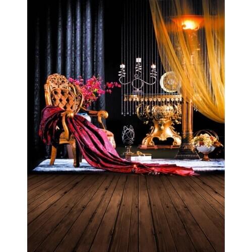 5x7ft Wooden Floor Chair Photography Backdrops Photo Props Studio Background