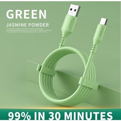 Phone Accessories 4A Fash Charging Data Cable Type C Cable Liquid Silicone Charger USB Cable for Oppo Smartphone USB C Cable