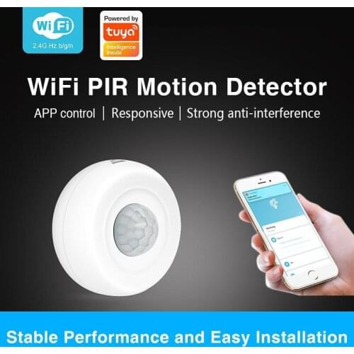 Tuya WiFi PIR Motion Sensor Smart Body Movement Sensor Detector Smart Life APP Wireless Home Security Alarm Ceiling Wall Mounted