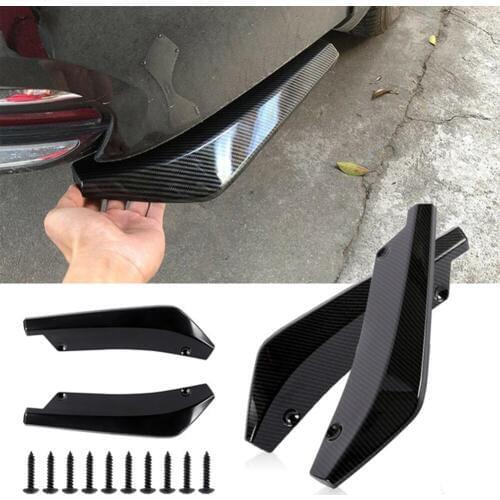 2Pcs Universal Car Rear Bumper Lip Diffuser Splitter Spoiler Scratch Protector 2019