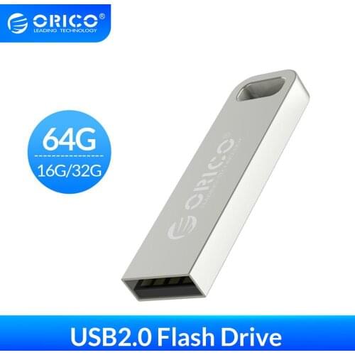 ORICO Metal USB Flash Drive 64GB 32GB 16GB Flash Memory Stick Pen drive USB2.0 USB Stick Waterproof Metal Silver Memoria cel usb