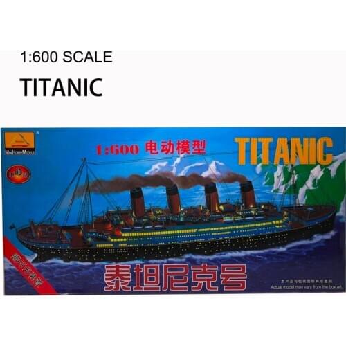 1:600 Titanic Model Plastic Assembly Ship Model With Light Motor Military Toy