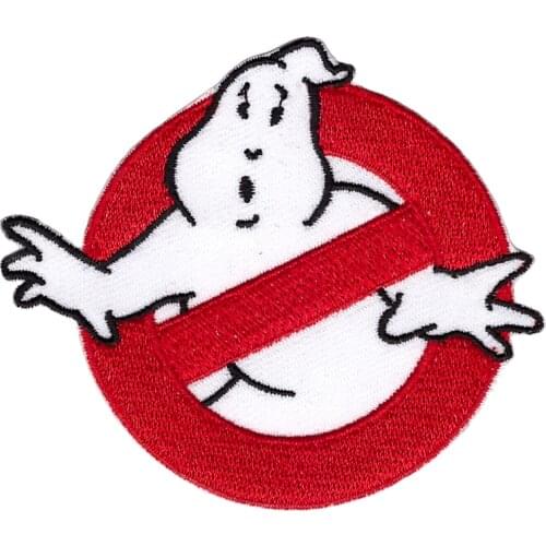 1Pcs Ghostbusters Patch Embroidered Iron on Ghost Buster Badge Movie EMBROIDERED