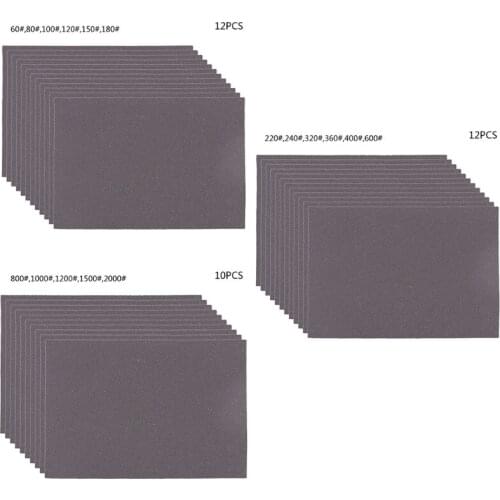 10/12 Wet Dry Sandpaper 60-2000 Abrasive Paper for Automotive Sanding/ Wood/ Furniture /Finishing Hand Tools