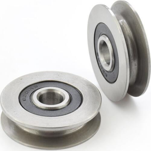 12*50*13mm 6301RS bearing steel bearings, U grooves V round bottom 5cm pulley, 6mm guide wheel, wire rope lifting wheel