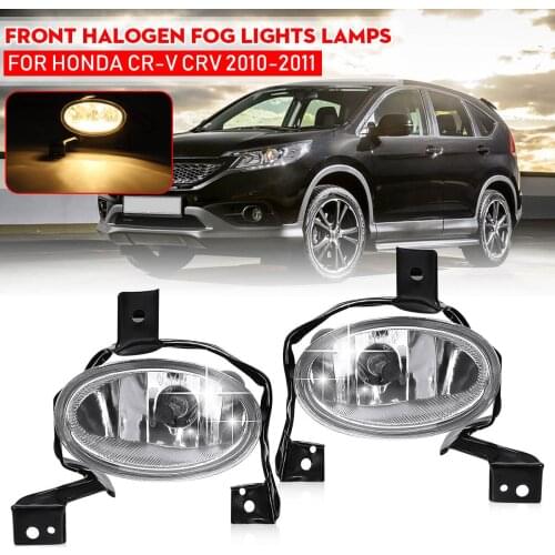 2pcs Front Bumper Fog Light for Honda Crv for Cr-v 2010-2011 With Bulb No Wire Front Driving Lamp Accessories Halogen